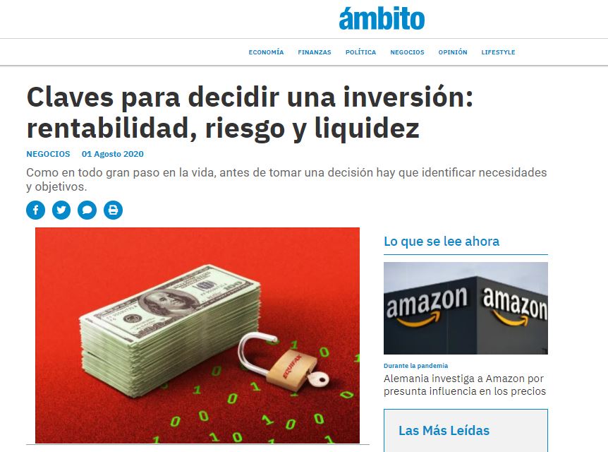 Claves para decidir una inversión: rentabilidad, riesgo y liquidez