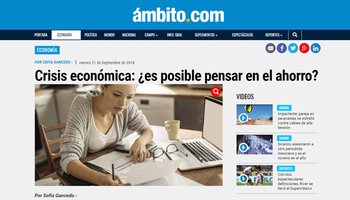 Crisis económica: ¿es posible pensar en el ahorro? - Ambito