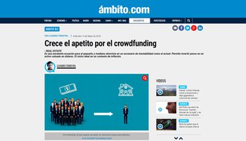 Ambito.com explicamos cómo es posible invertir en Real Estate mundial con sólo 7 clics