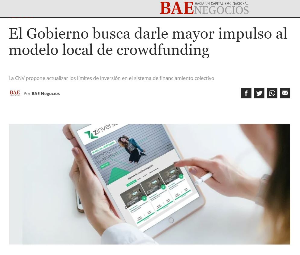 El Gobierno busca darle mayor impulso al modelo local de crowdfunding