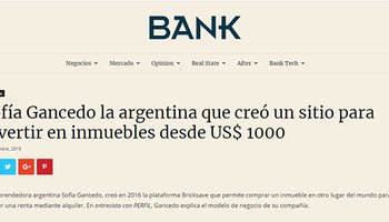 Sofía Gancedo la argentina que creó un sitio para invertir en inmuebles desde US$ 1000