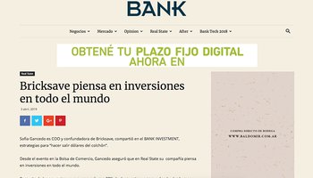 Bricksave estuvo en Bank Magazine