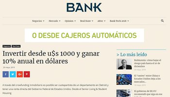 Bank Magazine: Invertir desde u$s 1000 y ganar 10% anual en dólares