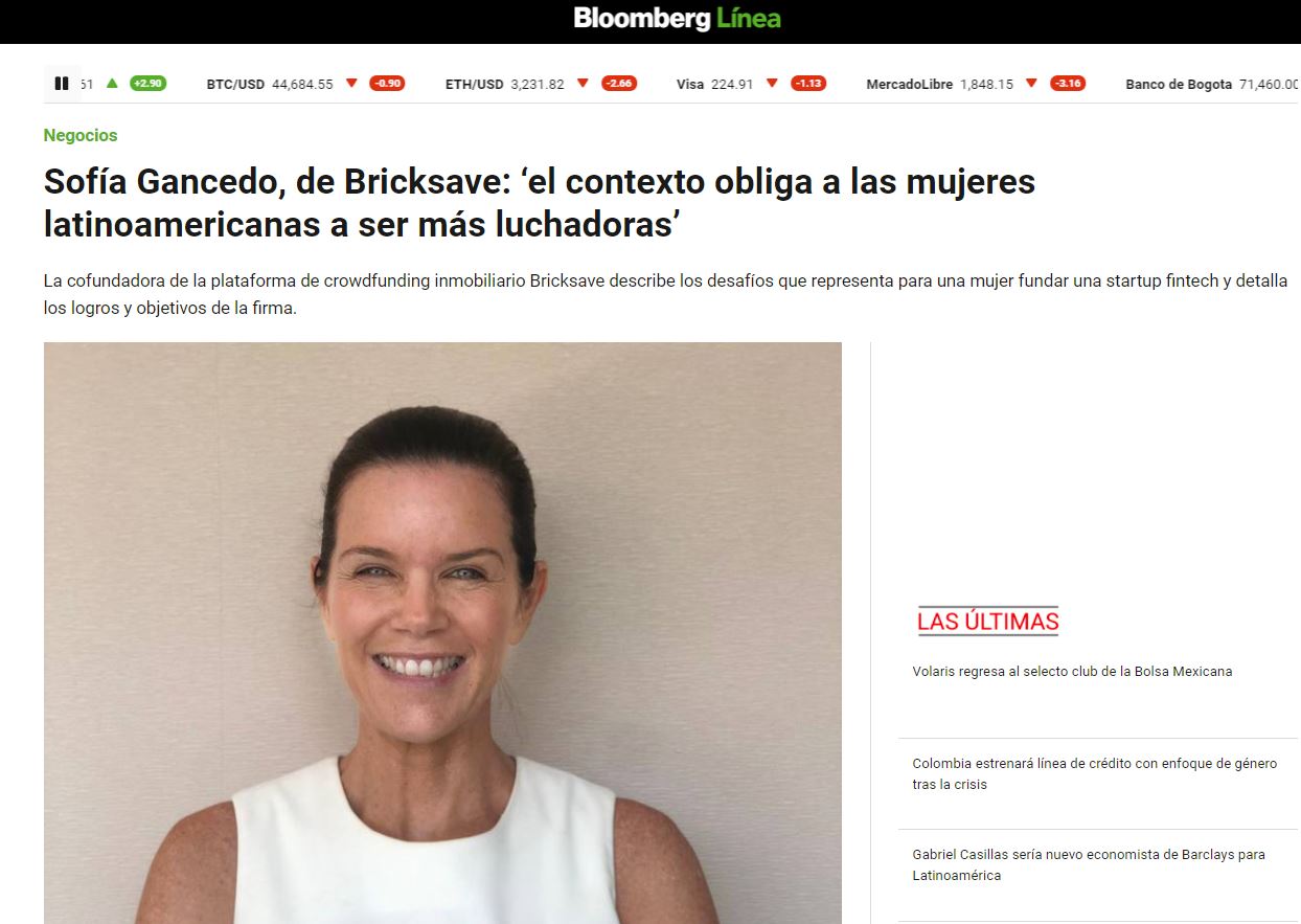 Bricksave's COO, Sofia Gancedo: Restrictions in Latin America force women to be fighters