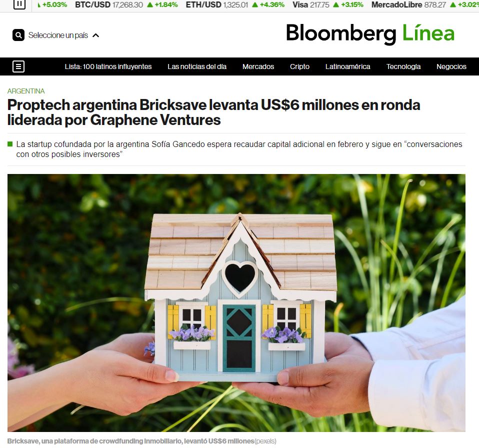 Proptech Bricksave levanta US$ 6 milhões em rodada liderada por Graphene Ventures