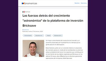 As forças por trás do crescimento "astronômico" da plataforma de investimento Bricksave