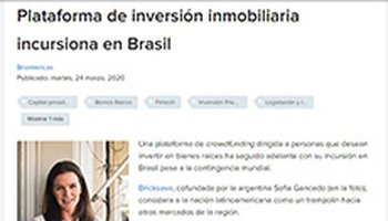 Plataforma de inversión inmobiliaria incursiona en Brasil