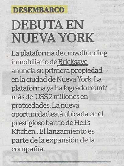 "Debut in New York" in La Nacion