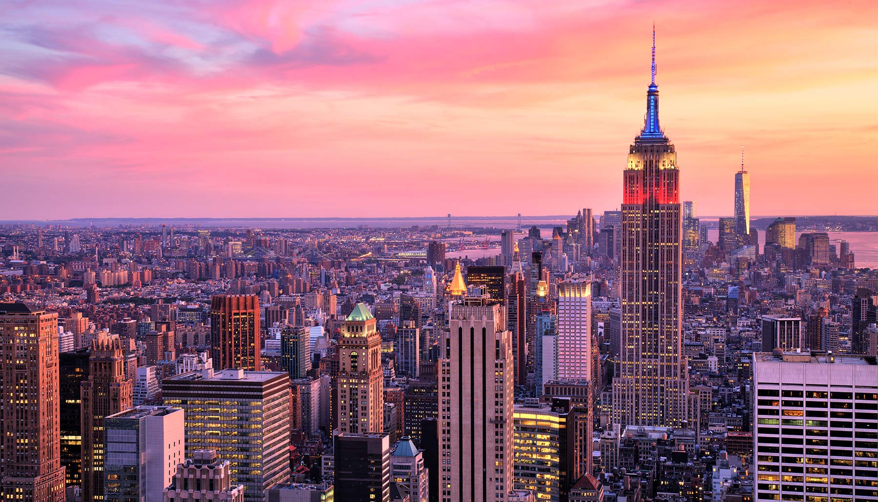 Vista del horizonte de Nueva York