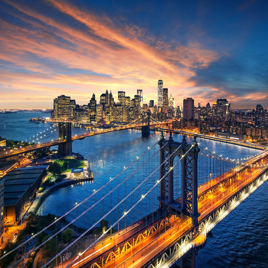 Una vista del paisaje de Nueva York