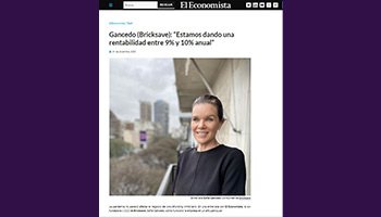 Gancedo (Bricksave): "Estamos dando um retorno entre 9% e 10% ao ano"