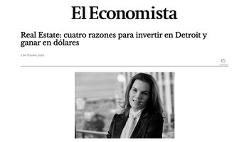 Bricksave en El Economista "Real Estate: cuatro razones para invertir en Detroit y ganar en dólares"