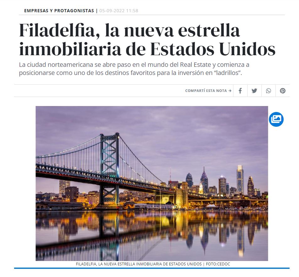 Philadelphia, a nova estrela imobiliária da América