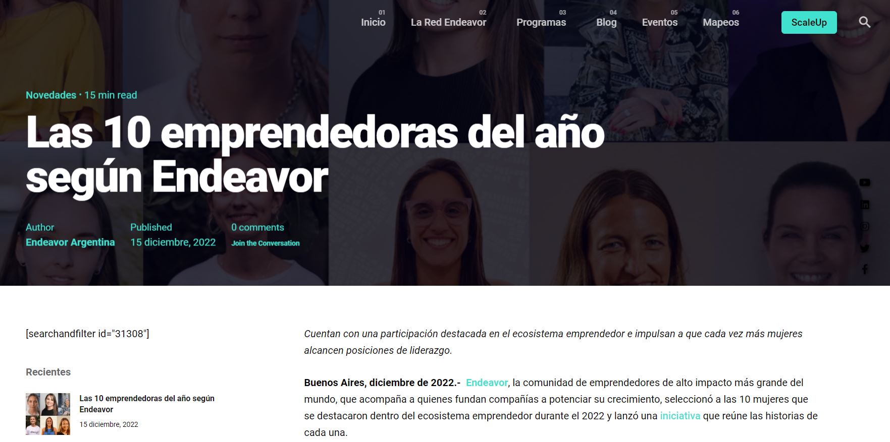 Las 10 emprendedoras del año según Endeavor