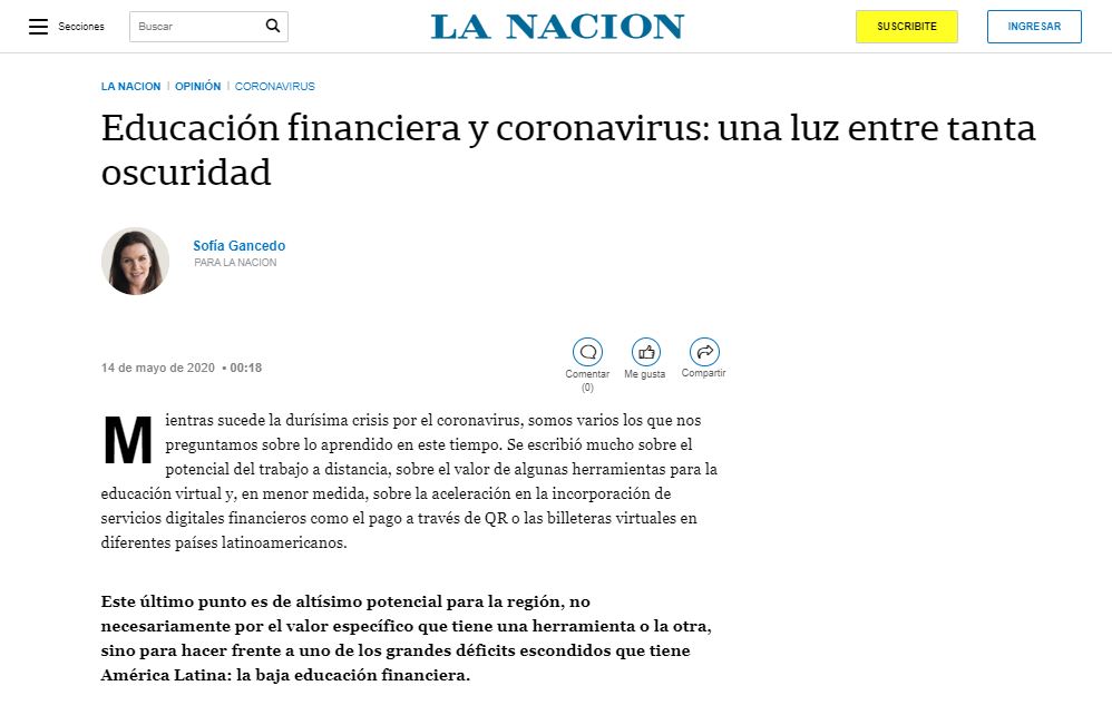 Educación financiera y coronavirus: una luz entre tanta oscuridad