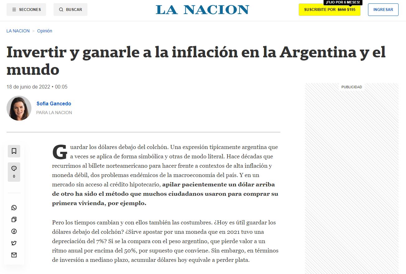 Invertir y ganarle a la inflación en la Argentina y el mundo