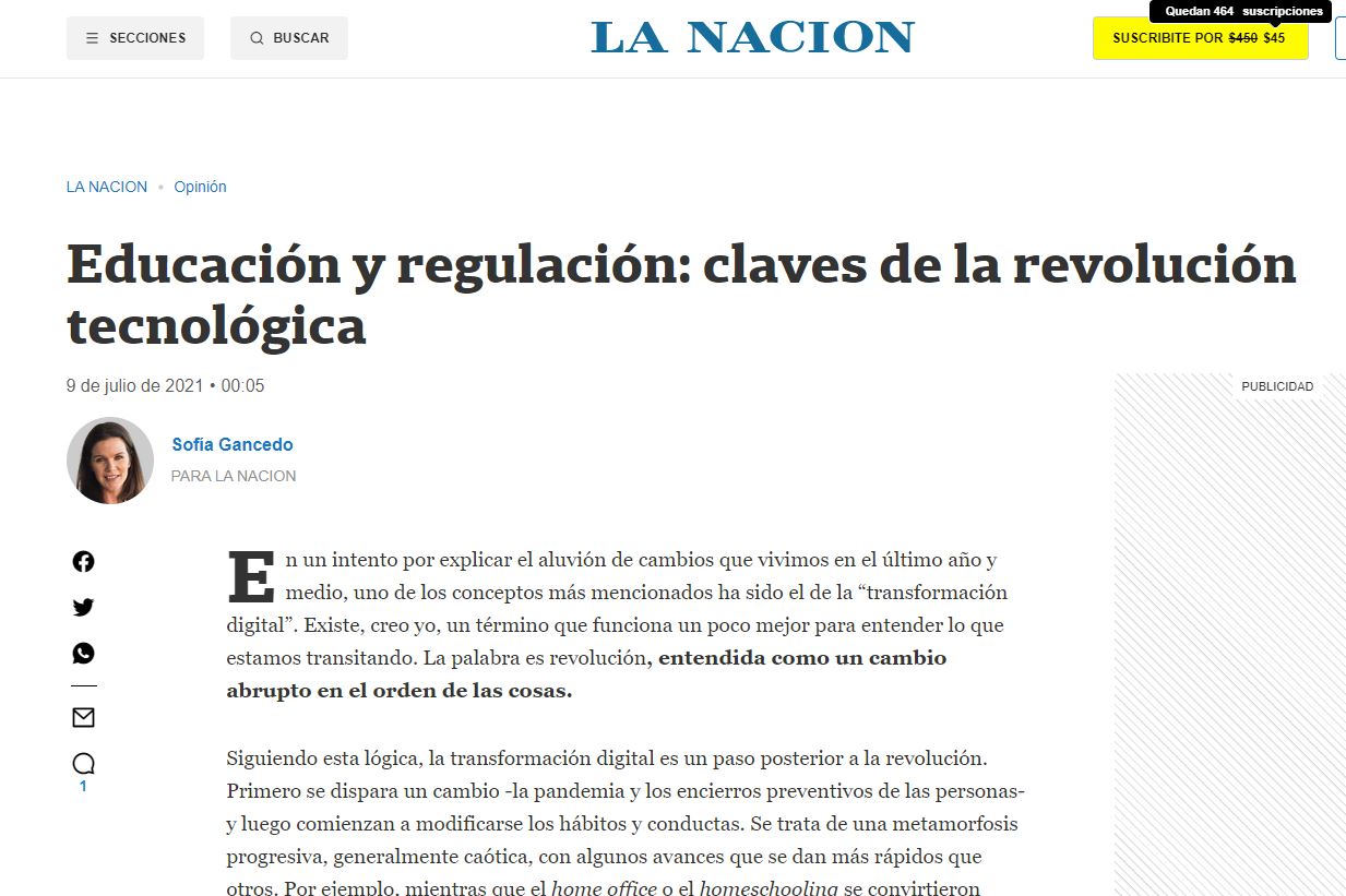 Educación y regulación: claves de la revolución tecnológica