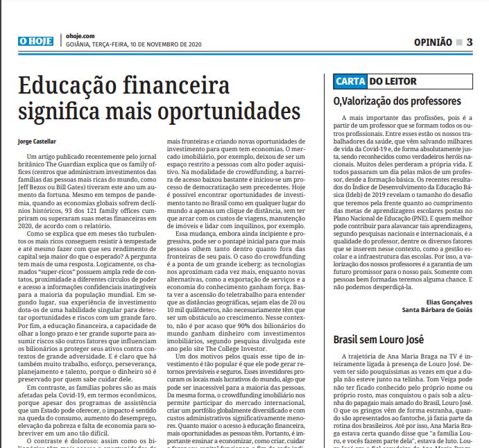 Educação financeira significa mais oportunidades