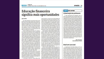 Educação financeira significa mais oportunidades