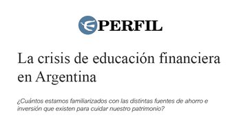 La crisis de educación financiera en Argentina