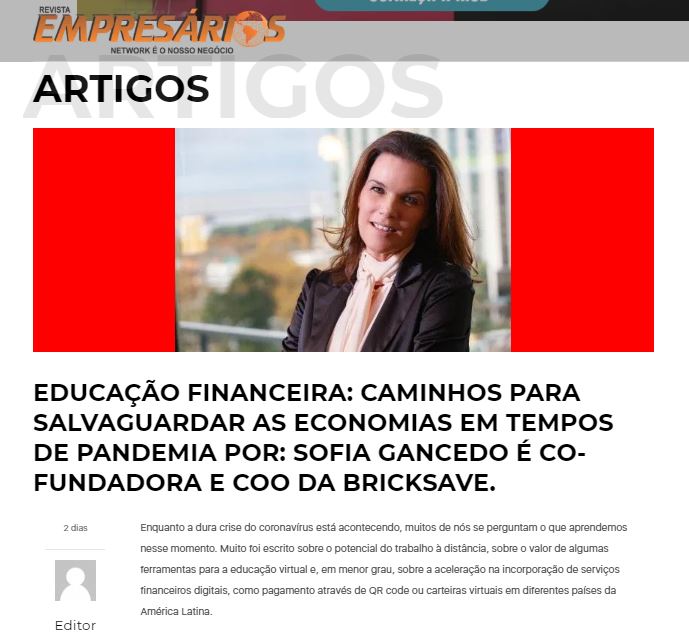 Educação financeira: o caminho para salvaguardar as economias nos tempos do coronavírus