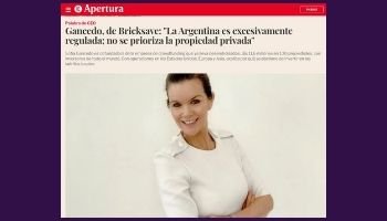 Gancedo, de Bricksave: "A Argentina é excessivamente regulamentada; a propriedade privada não é priorizada"