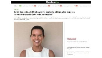 Sofía Gancedo, de Bricksave: ‘el contexto obliga a las mujeres latinoamericanas a ser más luchadoras’