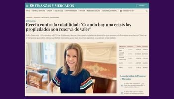 Receta contra la volatilidad: "Cuando hay una crisis las propiedades son reserva de valor"