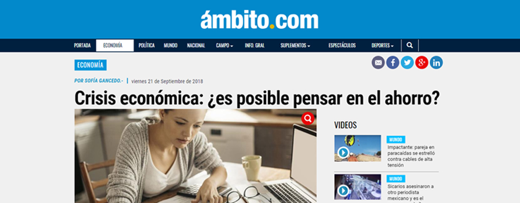 Crisis económica: ¿es posible pensar en el ahorro? - Ambito